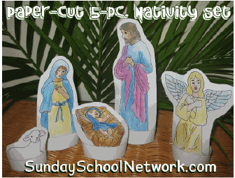 paper nativity set Christmas craft