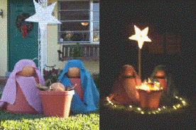 Make an outdoor Nativity set