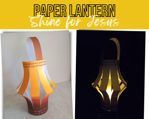 paper lantern craft for kids Jesus is the light of the world