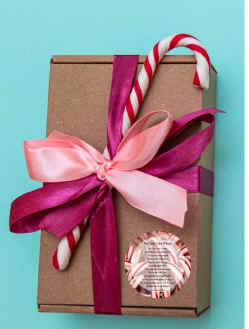 Candy Cane Message Card & Stickers Religious Christmas Printable / width=