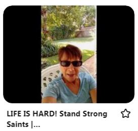 Life is hard, stand strong saints