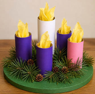 make an advent wreath for kids