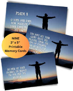 Psalm 8 Bible Memory Cards