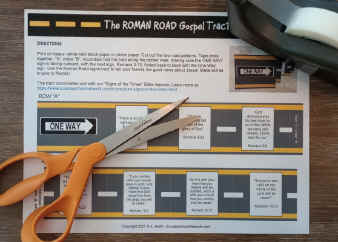  printable Roman Road Gospel Tract - Jesus is One Way