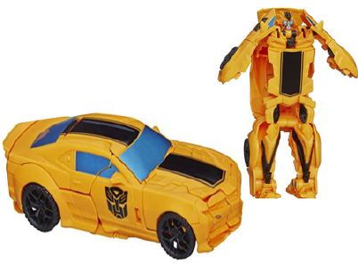 transformer car becomes robot creature - yellow bee